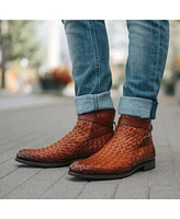 Taft Men's Dylan Hand-Woven Leather Buckle Jodhpur Boots