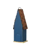 Glitzhome 13.25'' H Retro-Like Distressed Solid Wood Birdhouse