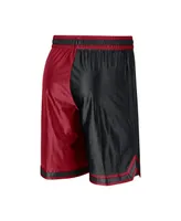 Men's Nike Red, Black Miami Heat Courtside Versus Force Split Dna Performance Shorts