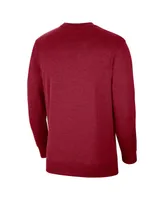 Men's Jordan Crimson Oklahoma Sooners Logo Pullover Sweatshirt