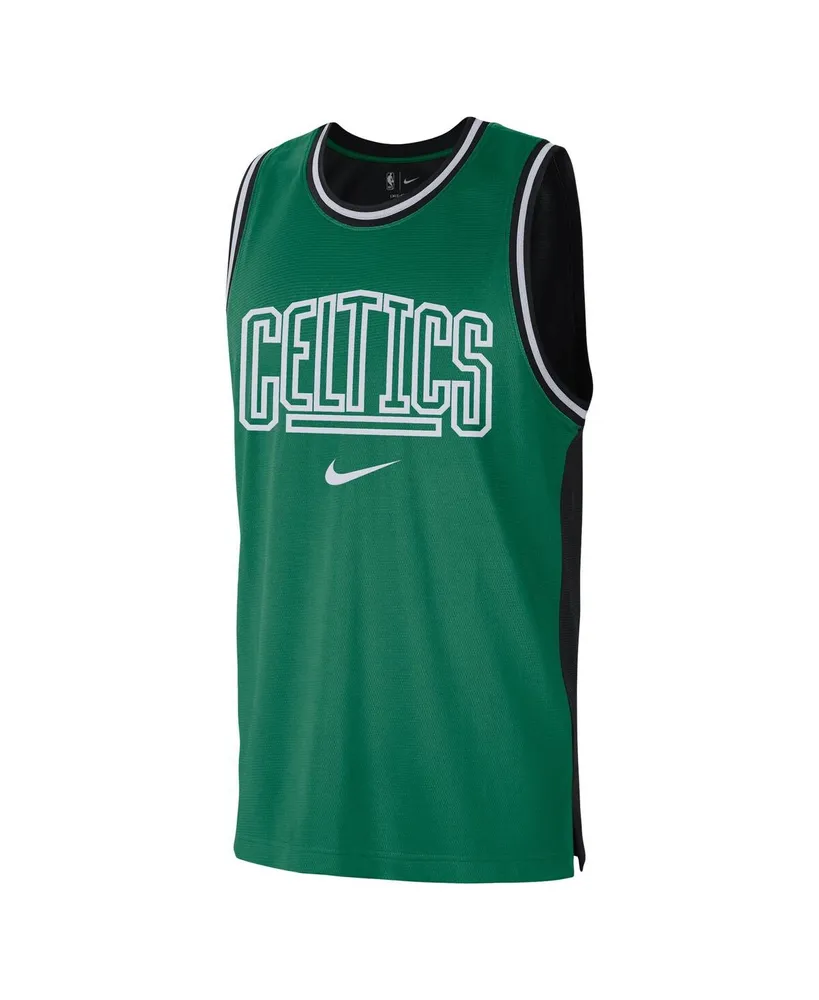 Men's Nike Kelly Green, Black Boston Celtics Courtside Versus Force Split Dna Performance Mesh Tank Top