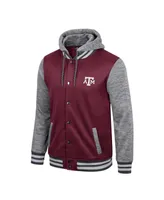 Men's Colosseum Maroon Texas A&M Aggies Robinson Hoodie Full-Snap Jacket