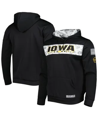 Men's Colosseum Black Iowa Hawkeyes Oht Military-Inspired Appreciation Team Color Pullover Hoodie