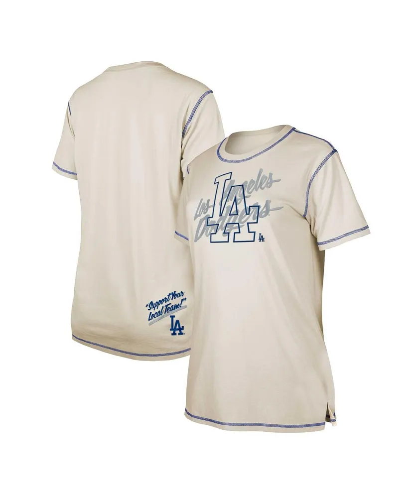 Los Angeles Dodgers Profile Women's Plus Size Leopard T-Shirt - White