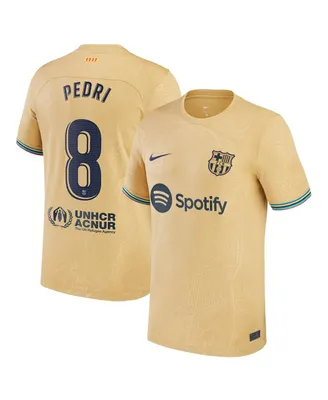 Men's Nike Pedri Gold Barcelona 2022/23 Away Replica Player Jersey