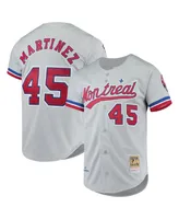 Men's Mitchell & Ness Pedro Martinez Gray Montreal Expos Cooperstown Collection Authentic Jersey