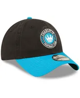 Men's New Era Black, Blue Charlotte Fc Team 9TWENTY Adjustable Hat