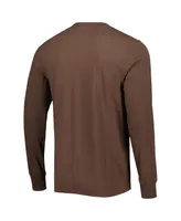 Men's '47 Brand Brown Cleveland Browns Brand Wide Out Franklin Long Sleeve T-shirt