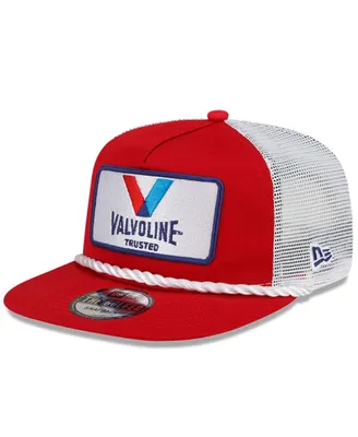 Men's New Era Red, White Kyle Larson Golfer Snapback Adjustable Hat