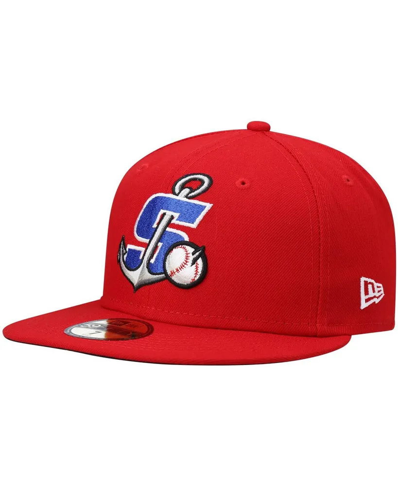 Men's New Era Red Stockton Ports Authentic Collection Team Home 59FIFTY Fitted Hat