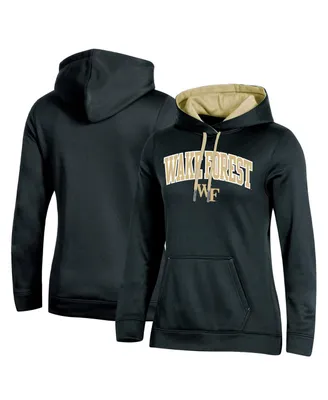 Women's Champion Black Wake Forest Demon Deacons Arch Logo 2.0 Pullover Hoodie