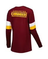 Women's New Era Burgundy Washington Commanders Athletic Varsity Lace-Up Long Sleeve T-shirt