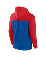 Men's Fanatics Royal, Red Philadelphia 76ers Big and Tall Down Distance Full-Zip Hoodie