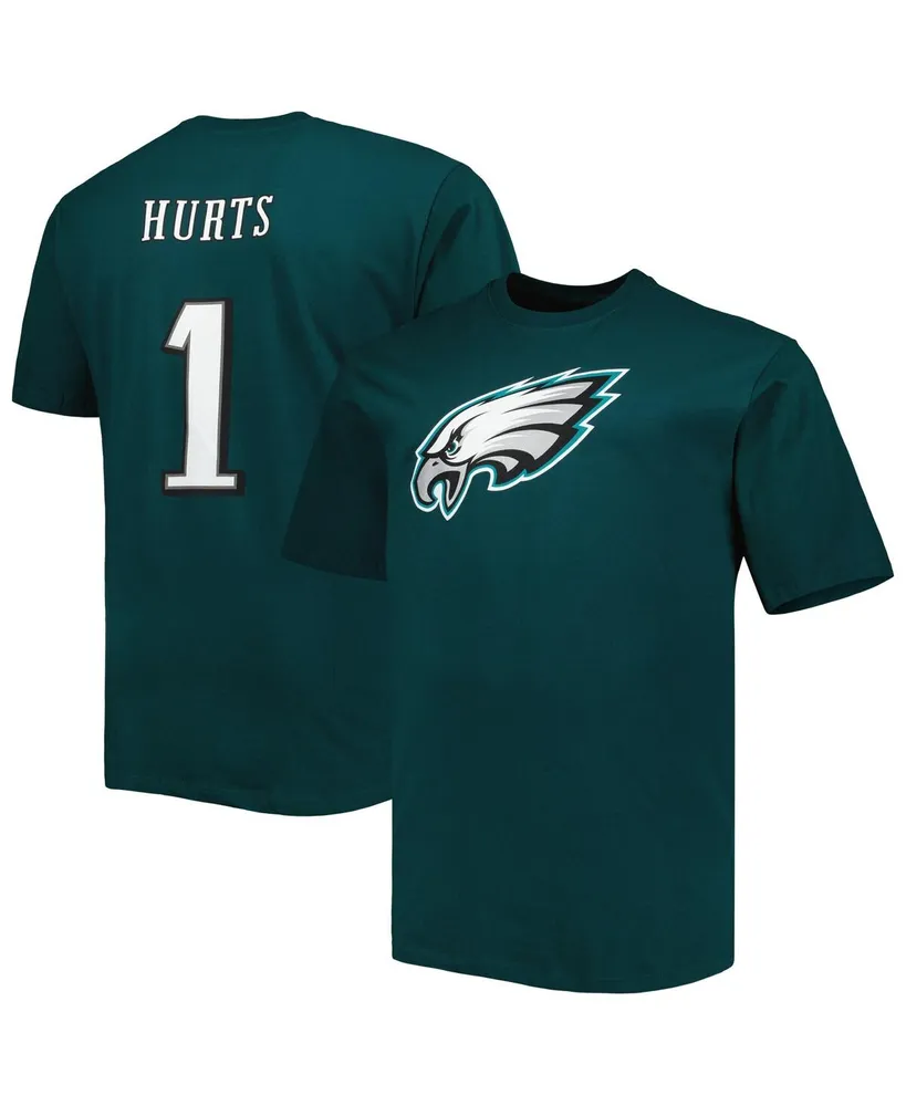 Men's Fanatics Jalen Hurts Midnight Green Philadelphia Eagles Big and Tall Player Name Number T-shirt