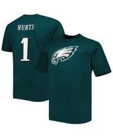 Men's Fanatics Jalen Hurts Midnight Green Philadelphia Eagles Big and Tall Player Name Number T-shirt