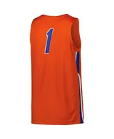 Men's Jordan #1 Orange Florida Gators Team Replica Basketball Jersey