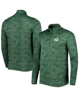 Men's Antigua Green Bay Packers Brigade Quarter-Zip Sweatshirt
