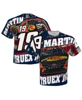 Men's Stewart-Haas Racing Team Collection White Martin Truex Jr Bass Pro Shops Sublimated Patriotic Total Print T-shirt