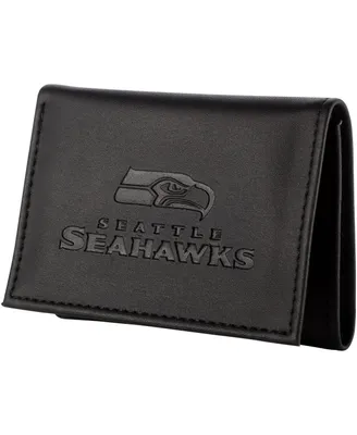 Men's Black Seattle Seahawks Hybrid Tri-Fold Wallet