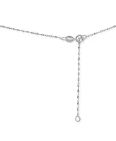 Sapphire ( 3/8 ct. t.w.) & Diamond Accent Pendant Necklace in 14k White Gold, 16" + 2" extender (Also Available in Emerald & Ruby)