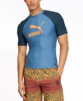 Puma Men's Archive Performance-Fit Short-Sleeve Swim Shirt