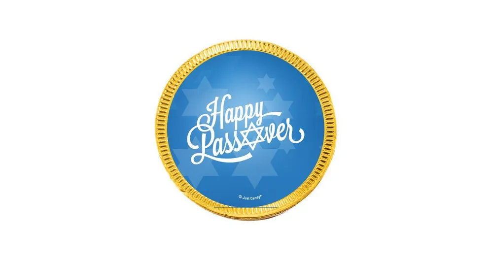 84ct Happy Passover Candy Chocolate Coins Party Favors (84 Pack) - By Just Candy