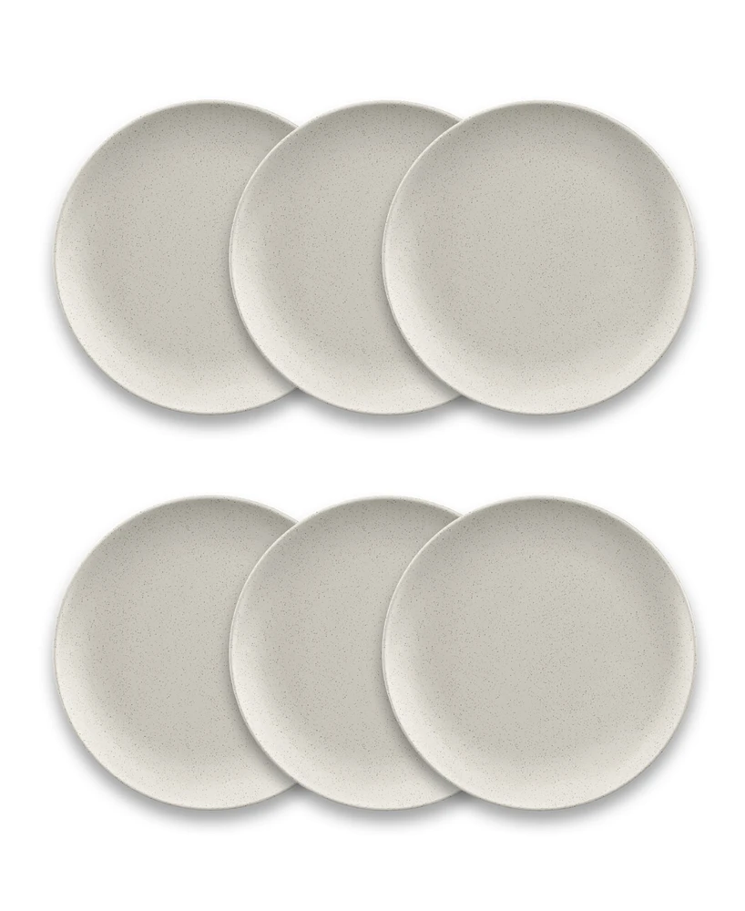 TarHong Coupe Wheat Polypropylene Salad Plate Set of 6