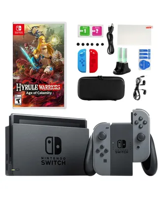 Nintendo Switch in Gray with Hyrule Warriors & Accessory Kit