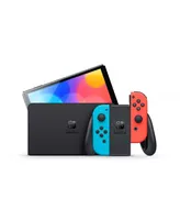 Nintendo Switch Oled in Neon with Super Smash Bros 3 & Accessories