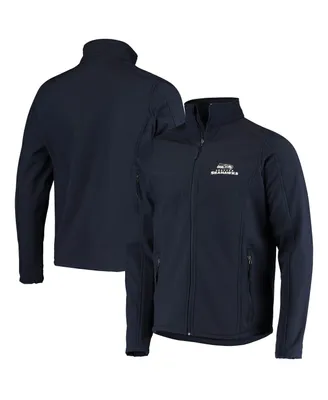 Men's Dunbrooke Navy Seattle Seahawks Sonoma Softshell Full-Zip Jacket