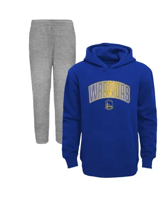 Outerstuff Youth College Navy/Heather Gray Seattle Seahawks Play by Pullover Hoodie & Pants Set Size: Medium