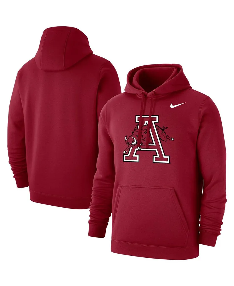 Men's Nike Cardinal Arkansas Razorbacks Vintage-Like Logo Pullover Hoodie