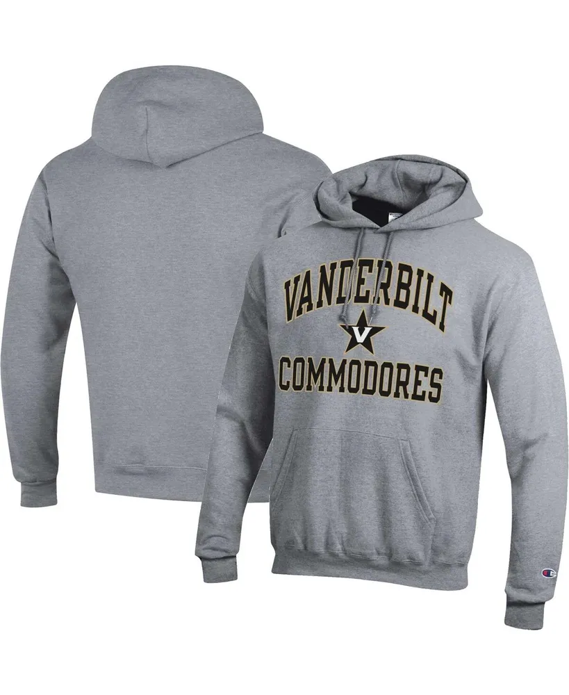 Men's Champion Heather Gray Vanderbilt Commodores High Motor Pullover Hoodie