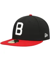 Men's New Era Black Birmingham Barons Alternate Logo 2 Authentic Collection 59Fifty Fitted Hat