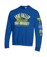 Men's Champion Royal Fort Valley State Wildcats 2-Hit Powerblend Pullover Sweatshirt