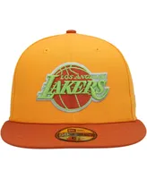 Men's New Era Gold, Rust Los Angeles Lakers 59FIFTY Fitted Hat