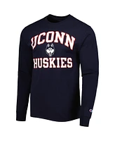 Men's Champion Navy UConn Huskies High Motor Long Sleeve T-shirt