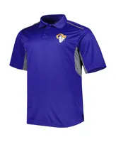 Men's Royal Los Angeles Rams Big and Tall Team Color Polo Shirt