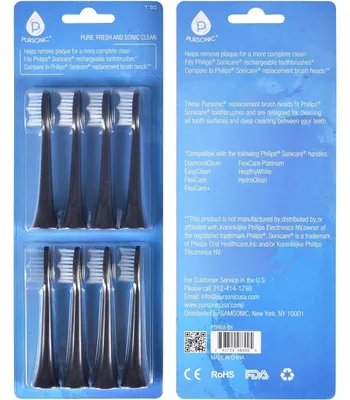 Pursonic Replacement Toothbrush Heads, Compatible with Sonicare Electric 8 Pack