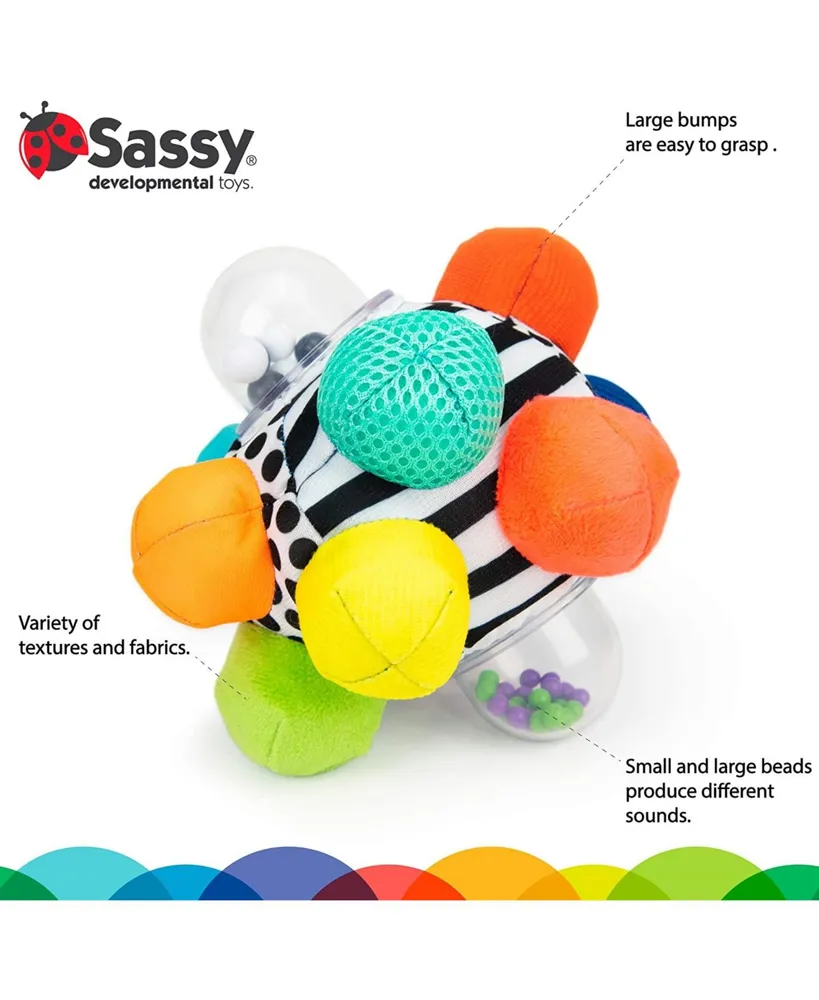 Sassy Bumpy Ball, Baby Developmental Toy, Multi Texture and Color