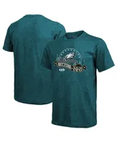 Men's Majestic Threads Midnight Green Philadelphia Eagles Super Bowl Lvii Tri-Blend Desert T-shirt