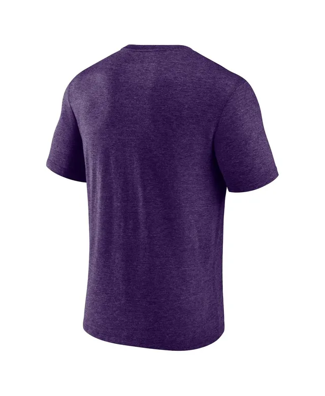 Men's Fanatics Branded Heathered Purple Baltimore Ravens End Around Tri-Blend T-Shirt