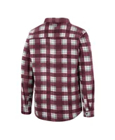 Men's Colosseum Maroon, White Arizona State Sun Devils Ellis Plaid Full-Snap Shirt Jacket