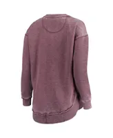 Women's Pressbox Maroon Texas A&M Aggies Vintage-Like Wash Pullover Sweatshirt