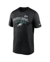 Men's Nike Black Philadelphia Eagles Super Bowl Lvii Team Logo Lockup T-shirt