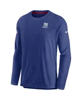 Men's Nike Royal New York Giants Sideline Lockup Performance Long Sleeve T-shirt
