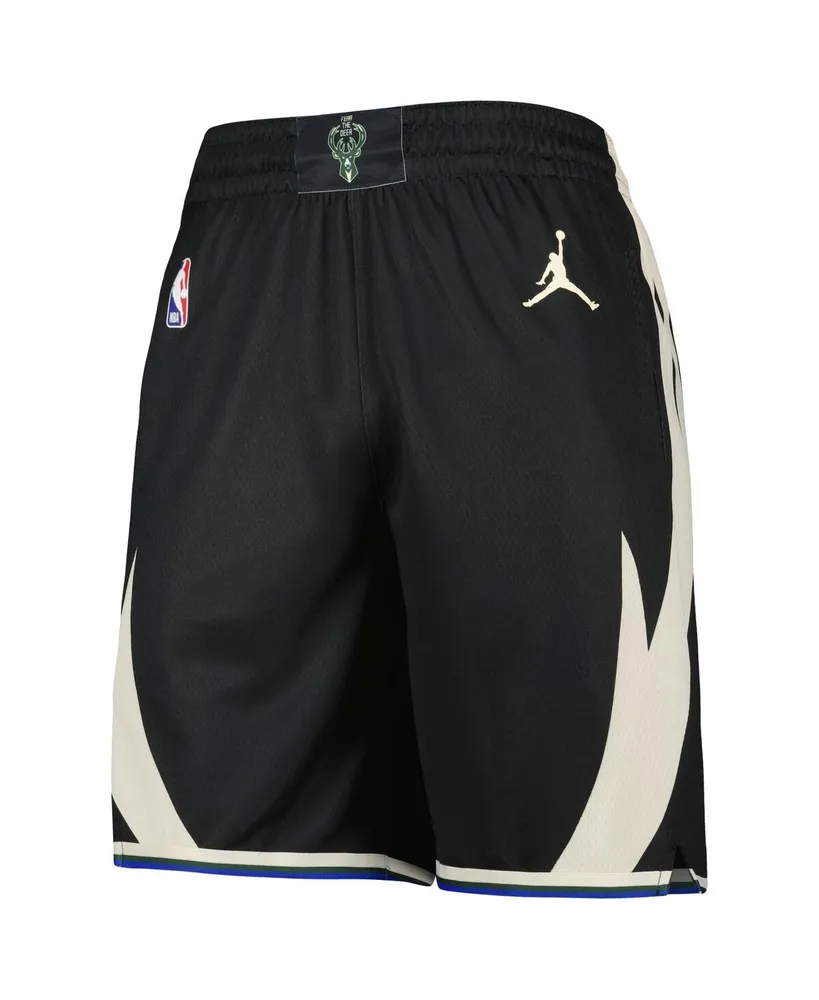 Men's Jordan Black Milwaukee Bucks 2022/2023 Statement Edition Swingman Performance Shorts