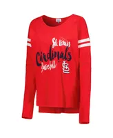 Women's Touch Red St. Louis Cardinals Free Agent Long Sleeve T-shirt