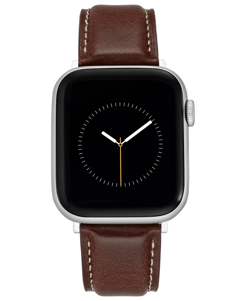 WITHit Smooth Genuine Leather Band designed for Apple Watch 42mm (Series 1-3 only) & 44/45/46/49mm (Ultra & Ultra 2