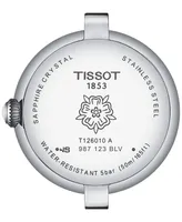 Tissot Women's Swiss Bellissima Light Blue Leather Double Wrap Strap Watch 26mm